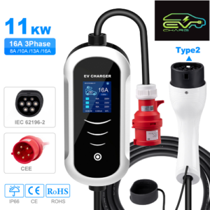 EV Fast Car Charger 22Kw 3 Phase Portable